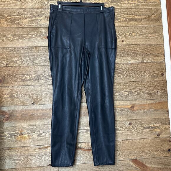 Blank NYC The Bond Skinny Pants Black Vegan Leather Mid-Rise Size 30 - Picture 4 of 9